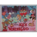 ALICE IN WONDERLAND (1978 Release) - UK Quad Film Poster - Classic WALT DISNEY animated