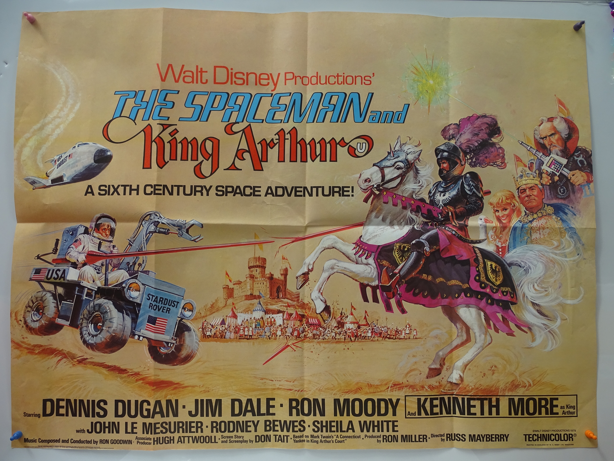 THE SPACEMAN & KING ARTHUR (1979) - FIRST RELEASE - Brian Bysouth artwork - UK Quad Film Poster -
