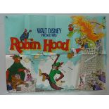 ROBIN HOOD (1973) - UK Quad Film Poster - FIRST RELEASE - Classic WALT DISNEY animated adventure