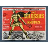 THE COLOSSUS OF RHODES (1961) - British UK Quad film poster - SERGIO LEONE- Italian sword & sandal