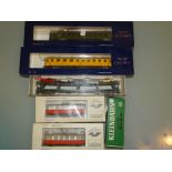 HO GAUGE - Coaches and wagons by Liliput, Fleischm