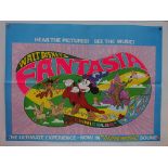 FANTASIA (1976 Release) - UK Quad Film Poster - The Sorcerer's Apprentice, Mickey Mouse features