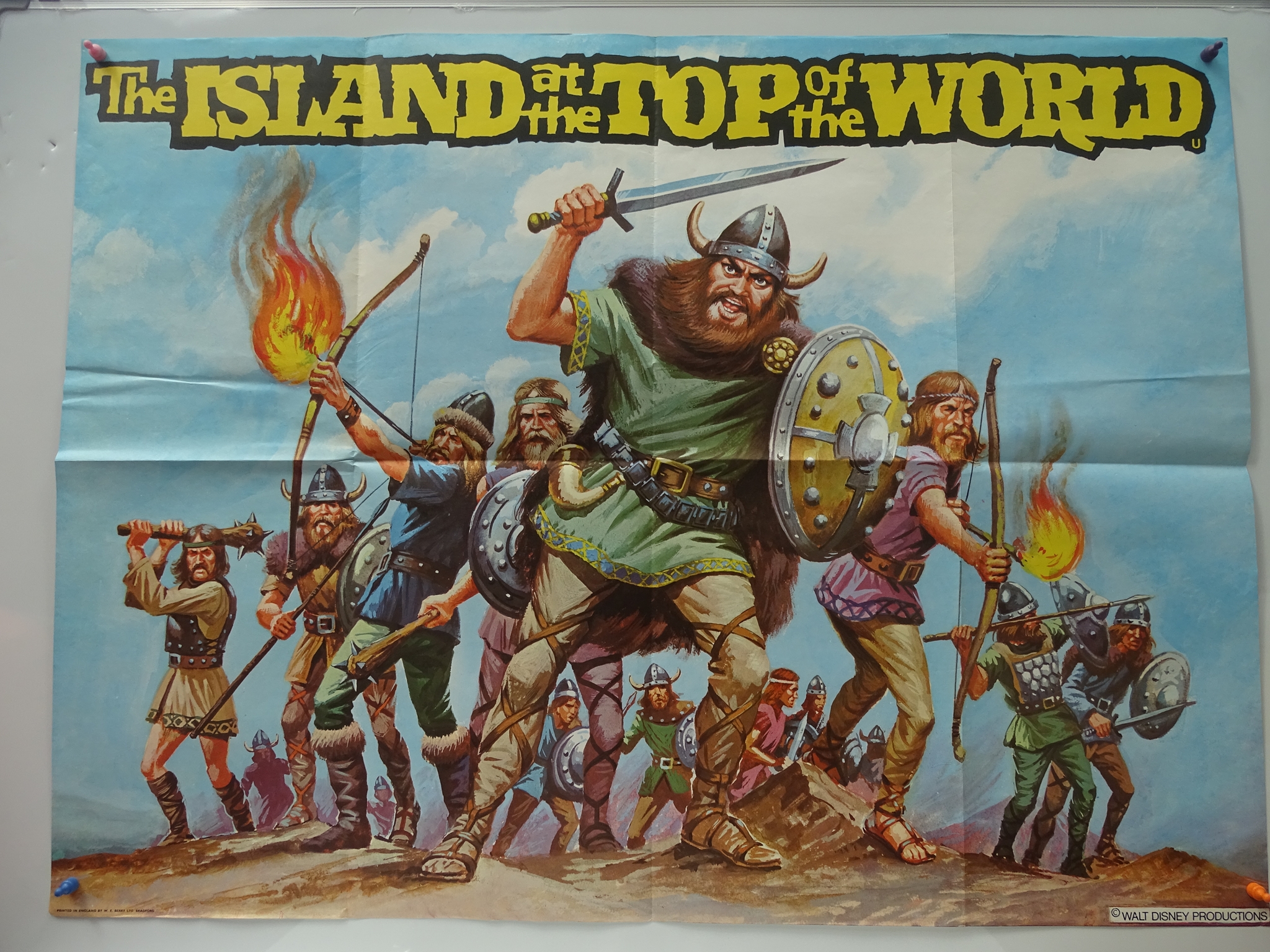 ISLAND AT THE TOP OF THE WORLD (1974) Lot x 4 - 3 x UK Quad Film Posters (Main & Killer Whales) with - Image 3 of 4