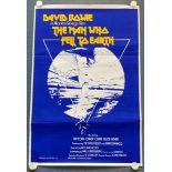 THE MAN WHO FELL TO EARTH (1970's) - DAVID BOWIE - British One Sheet film poster - Silk screen