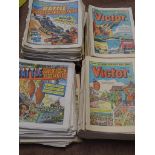 BRITISH COMICS - A large selection of Battle Actio