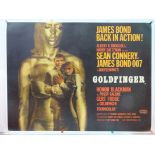 GOLDFINGER (1964) - British UK quad film poster (S