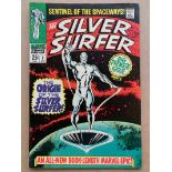 SILVER SURFER #1 (1968 - MARVEL - Cents Copy/Pence Stamp - FN+) - Marvel's Silver Surfer achieved