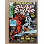 SILVER SURFER #16 (1970 - MARVEL - Pence Copy - VFN+) - Silver Surfer vs. Mephisto. Nick Fury and