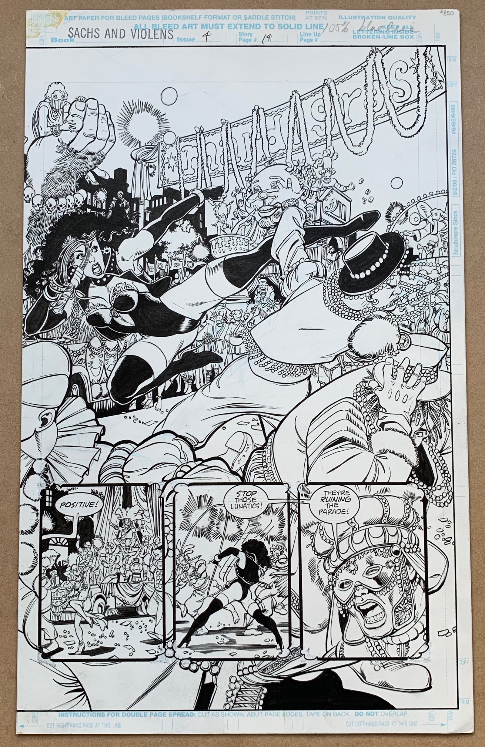 SACHS & VIOLENS #4 (1994) - ORIGINAL ARTWORK - GEORGE PEREZ (Artist) & ARNE STARR (Inker) - Pages 18 - Image 4 of 4