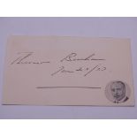 AUTOGRAPH: SIR THOMAS BEECHAM - Signed compliment