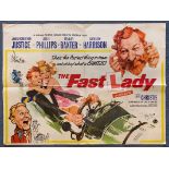 THE FAST LADY (1962) - British UK Quad Film Poster
