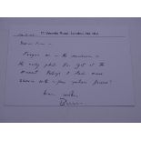 AUTOGRAPH: MONSIGNOR BRUCE KENT - signed handwritt