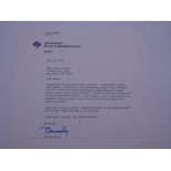 AUTOGRAPH: A typed letter, hand signed by BEVERLY