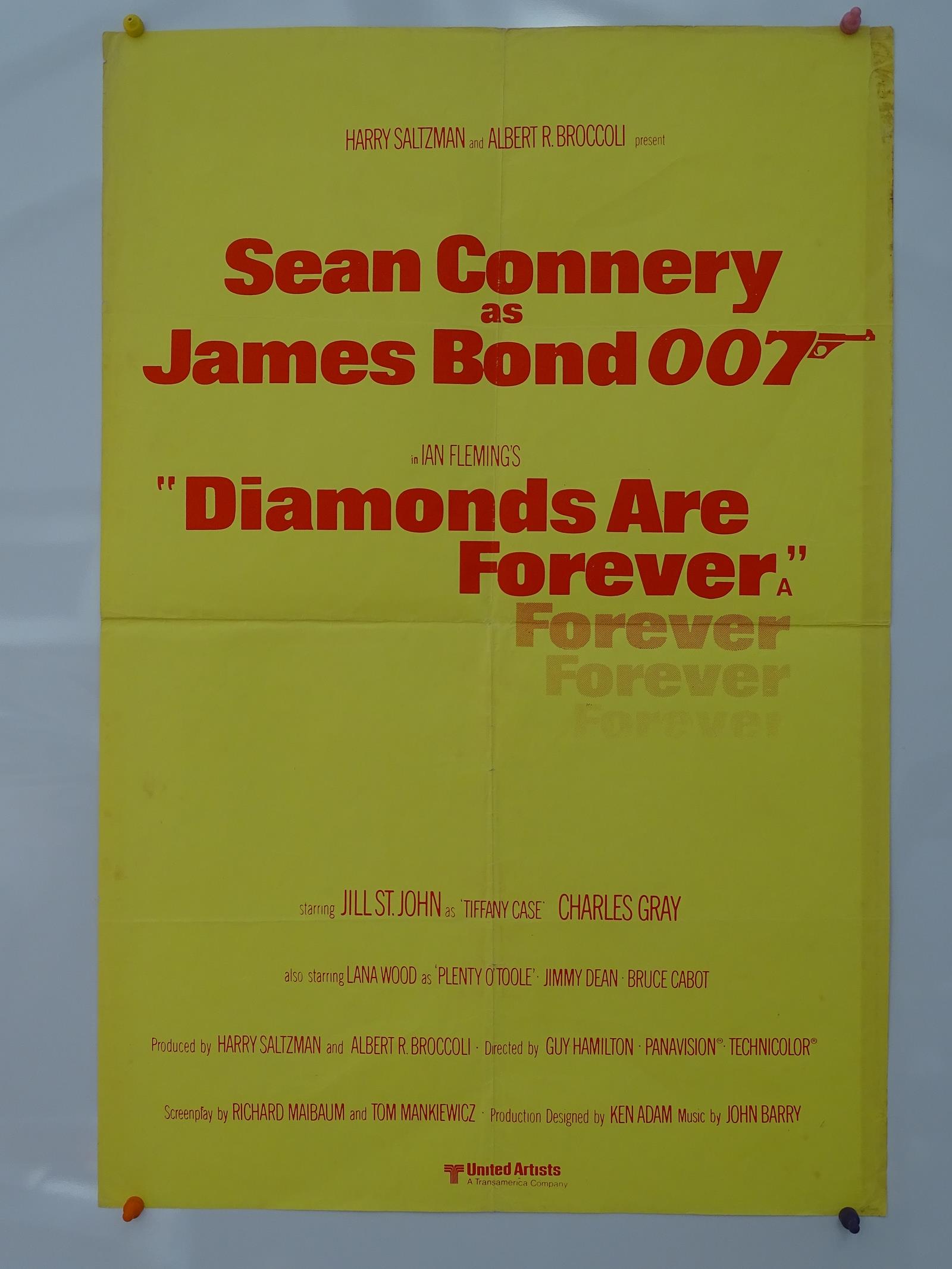 DIAMONDS ARE FOREVER (1971) - British Double Crown