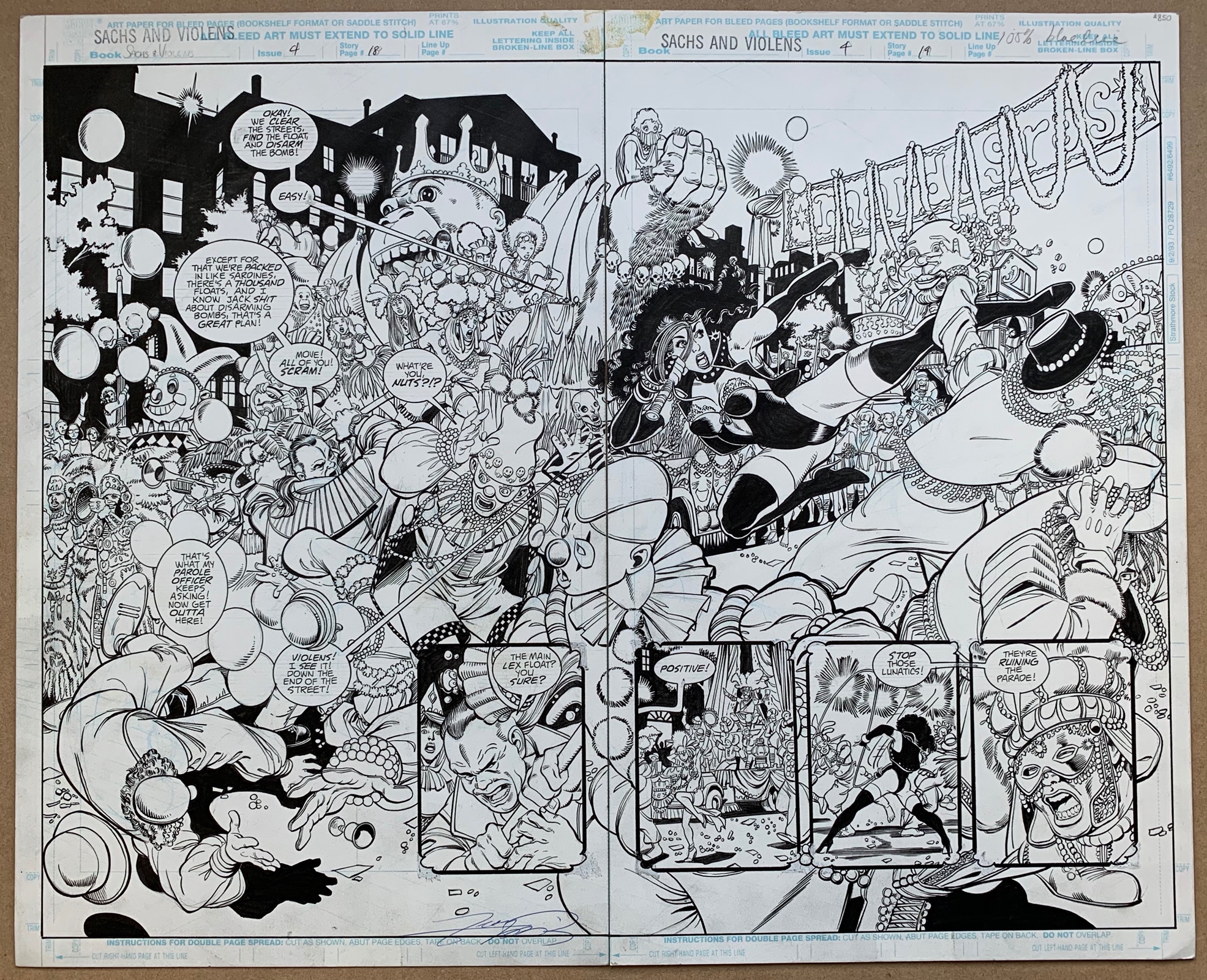 SACHS & VIOLENS #4 (1994) - ORIGINAL ARTWORK - GEORGE PEREZ (Artist) & ARNE STARR (Inker) - Pages 18