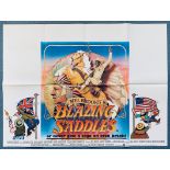 BLAZING SADDLES (1974) - British UK Quad film post