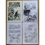 WORLD WIDE WARRIORS (2017) LOT - (12 in Lot) - ORIGINAL ART - ALLAN GOLDMAN - (Artist) 12 x pages