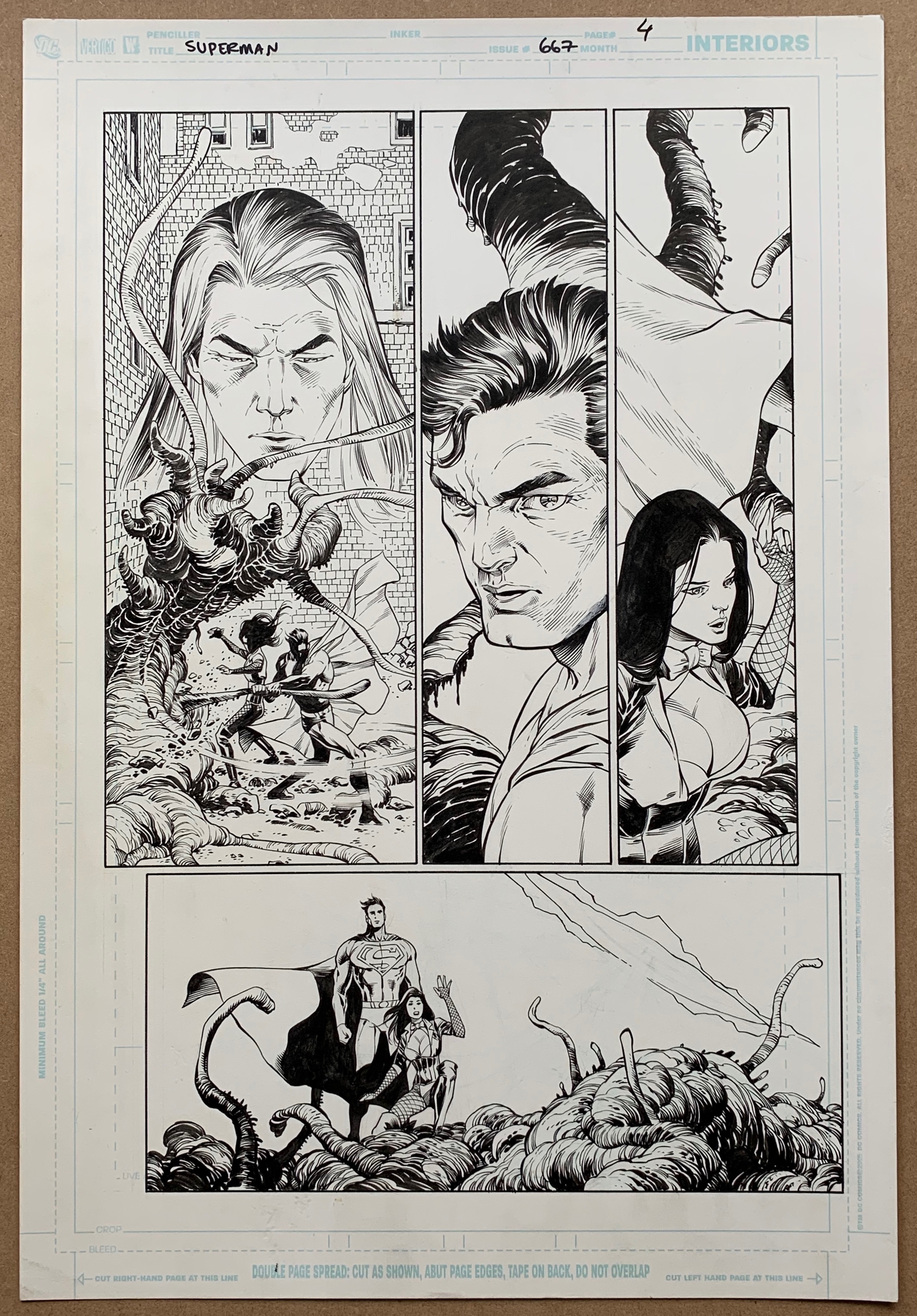 SUPERMAN#667 (2007) - ORIGINAL ARTWORK - CARLOS PACHECO (Artist) - Page 4 (DC 2007) - Artwork