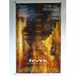 SEVEN (1995) - US one sheet movie poster - BRAD PI