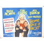 SOME LIKE IT HOT (1959) - British UK quad film pos