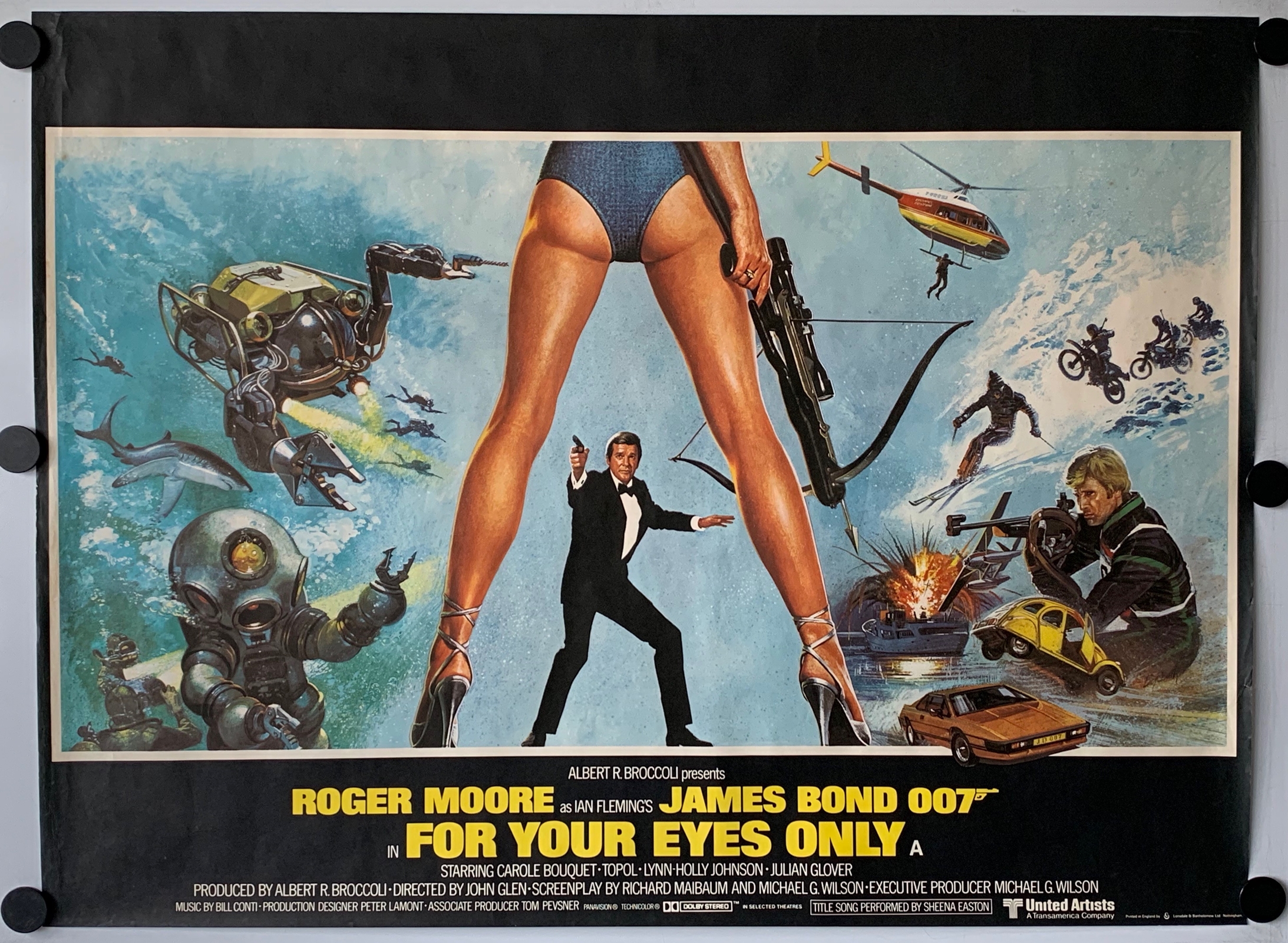 FOR YOUR EYES ONLY (1981) - British UK quad film p