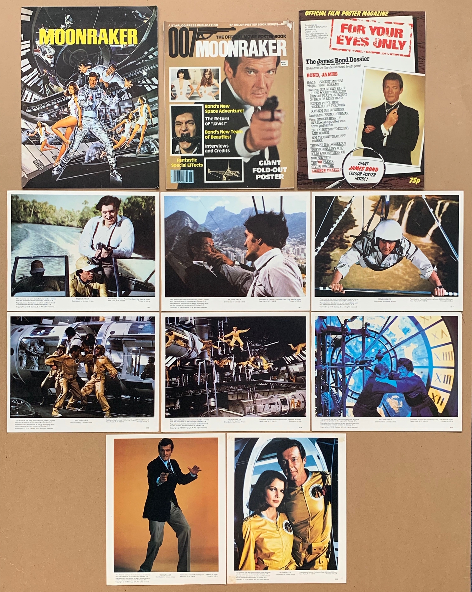 JAMES BOND LOT (11 in Lot) to include MOONRAKER SO