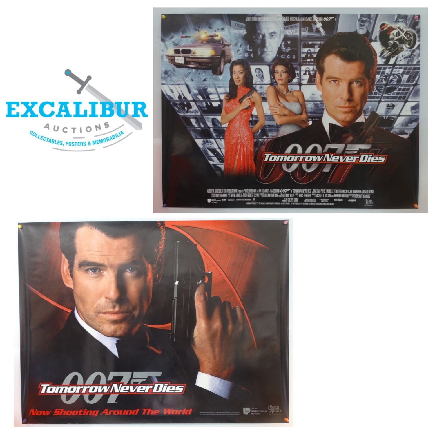 JAMES BOND: TOMORROW NEVER DIES (1997) Lot of 2 Br