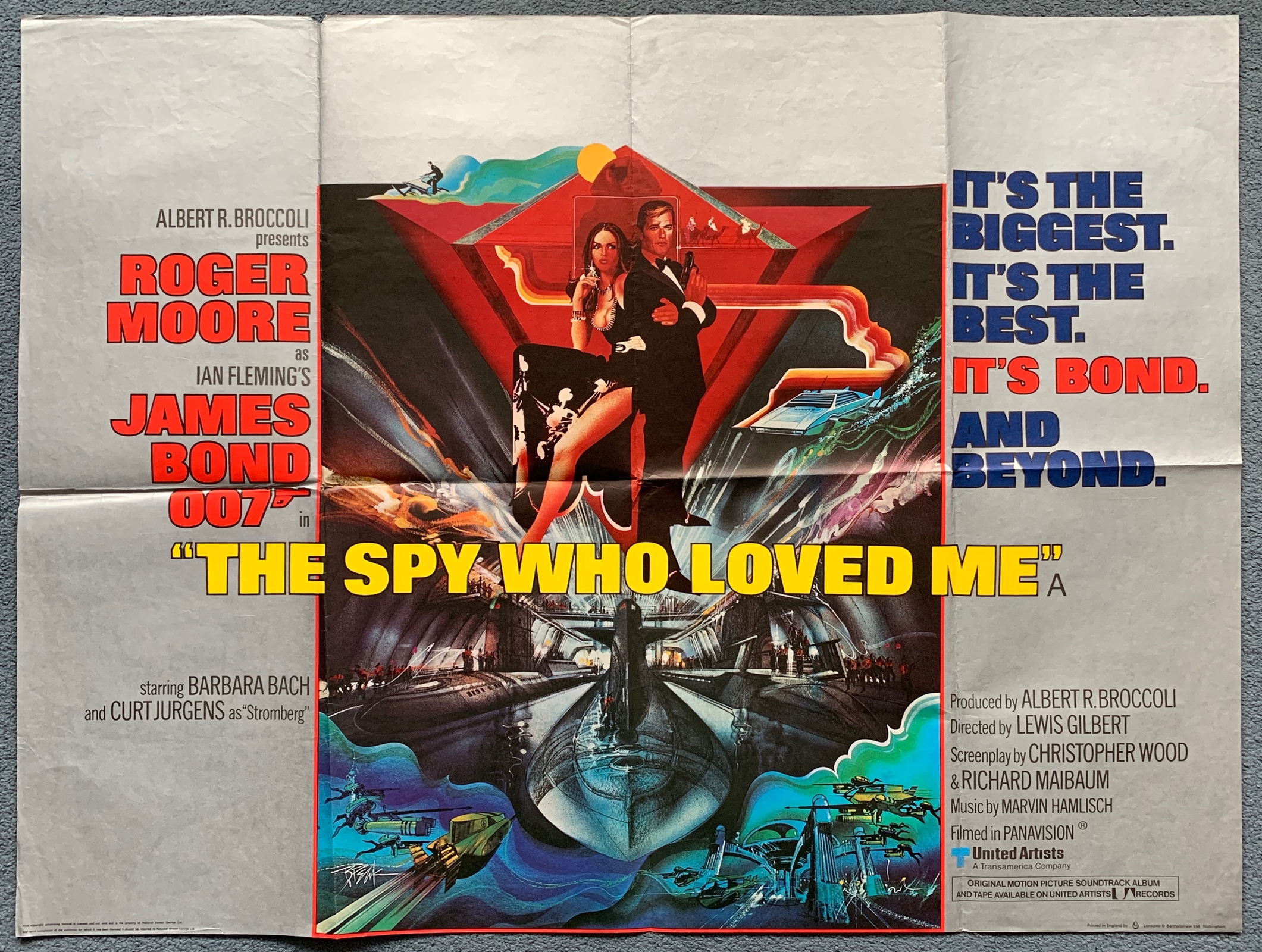 THE SPY WHO LOVED ME (1977) - British UK quad film