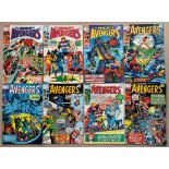 AVENGERS #66, 68, 69, 72, 73, 74, 75, 76 (8 in Lot) - (1970 / 1971) - (MARVEL VG/FN - Cents Copy /