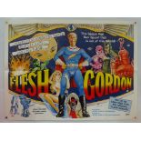 FLESH GORDON (1974) - UK Quad Film Poster - First