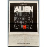 ALIEN (1979) - US One Sheet movie poster - RARE "T