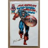 CAPTAIN AMERICA #1 (1996) GOLD ROB LIEFELD SIGNATU