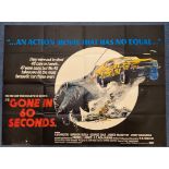 GONE IN SIXTY SECONDS (1974) - British UK Quad fil