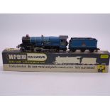 A Wrenn W2223 Castle class steam locomotive in BR experimental blue "Windsor Castle". VG in a G box