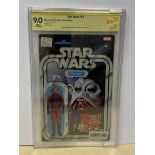 STAR WARS #58 (2019 - MARVEL) Graded CBCS 9.0 (Cents Copy) SIGNED BY MIKE QUINN - NIEN NUNB ACTION