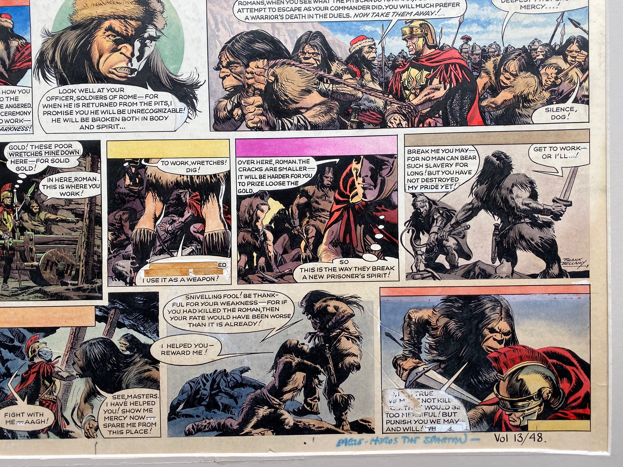 HEROS THE SPARTAN (1962) - ORIGINAL SIGNED FRANK BELLAMY ARTWORK from EAGLE Comic - FRANK BELLAMY ( - Image 5 of 8