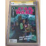 STAR WARS #19 (2014) - Signature Series SIGNED BY CARRIE FISHER (Dark Horse / CGC Graded 9.4) -