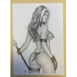 ROGUE ORIGINAL ILLUSTRATION BY MARK EUGENE (2016) - SIGNED BY ARTIST MARK EUGENE - Sexy pin-up