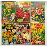 FOREVER PEOPLE #2, 3, 4, 5, 6, 7 (6 in Lot) - (1971/72 - DC - Cents/Pence Stamp) - FN/VFN - Run