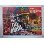 RISE AND FALL OF IDI AMIN (1981) - Artwork by Tom Chantrell - British UK Quad film poster 30" x