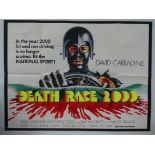 DEATH RACE 2000 (1975) UK Quad Film Poster - Stunning artwork by Tom Chantrell who has created