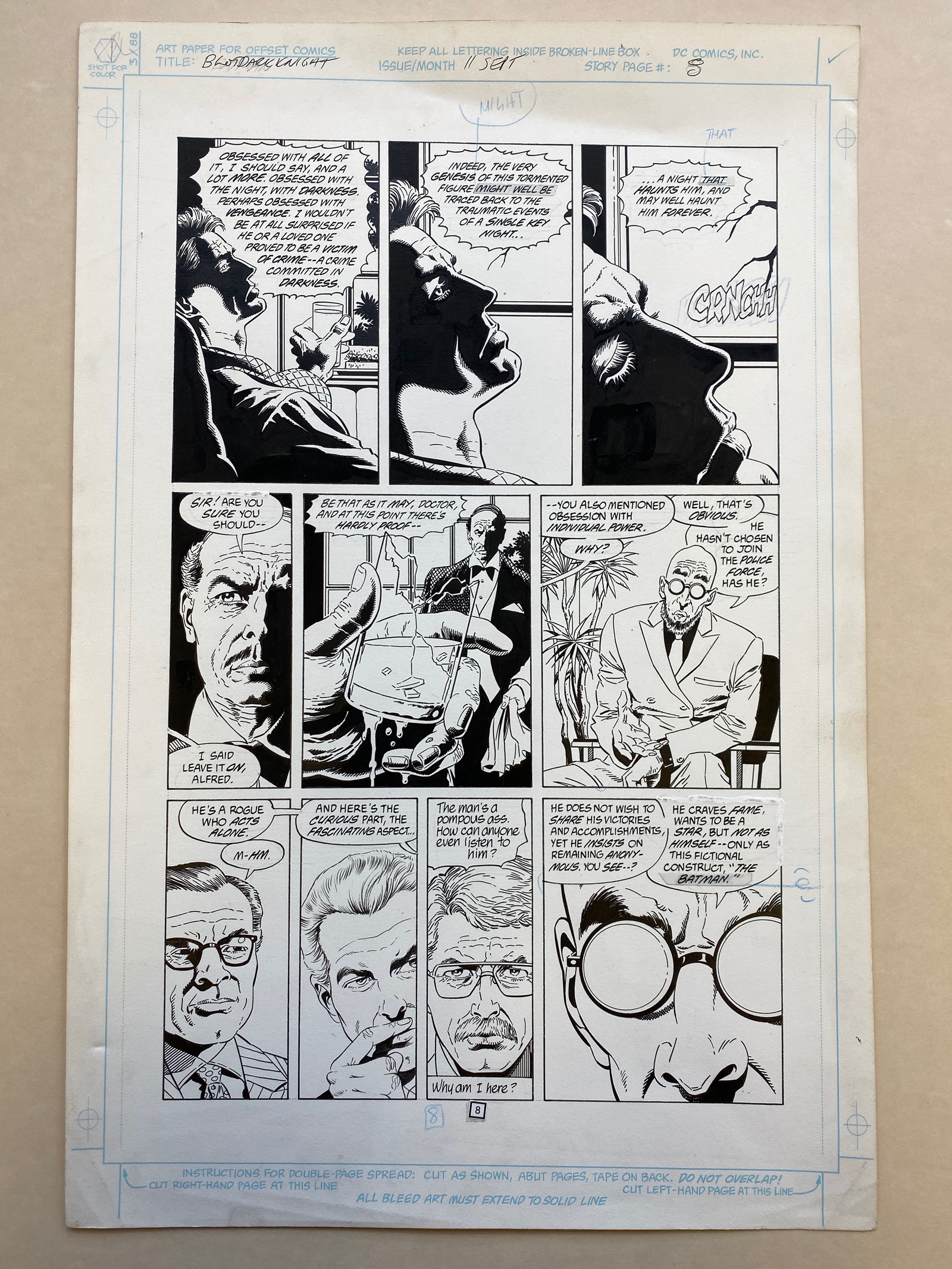 BATMAN: LEGEND OF THE DARK KNIGHT #11 (1990) - ORIGINAL ARTWORK - PAUL GULACY (Artist) - Page 8 (