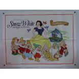 WALT DISNEY: SNOW WHITE AND THE SEVEN DWARFS (50th Anniversary) - British UK Quad film poster - Walt