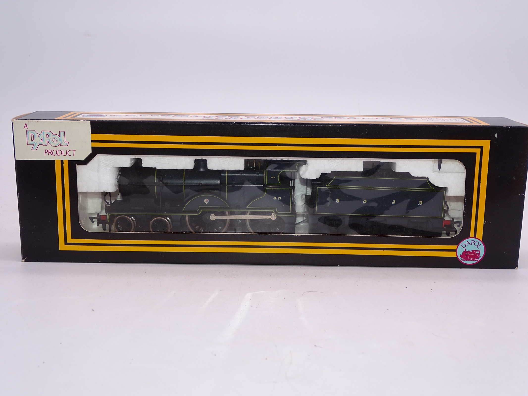 OO Gauge -A Dapol D067 Class 2P steam loco in SDJR blue livery - numbered 45. VG in VG box