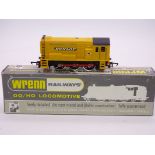 A Wrenn W2243 class 08 diesel locomotive in Dunlop yellow, unnumbered. VG-E in a G-VG box