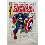 CAPTAIN AMERICA #109 - (1969 - MARVEL - Cents Copy/Pence Stamp - VFN) - Captain America's origin
