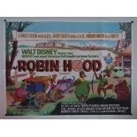 WALT DISNEY: ROBIN HOOD: Selection of UK Quad Film Posters: ROBIN HOOD (1973 release) - Main Quad,