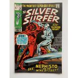 SILVER SURFER #16 (1970 - MARVEL - Pence Copy - VG/FN) - Silver Surfer vs. Mephisto. Nick Fury and