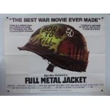 FULL METAL JACKET (1987) - STANLEY KUBRICK - British UK Quad film poster 30" x 40" (76 x 101.5 cm) -