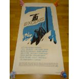 EXODUS (1960) - SAUL BASS artwork - British 3 sheet Film Poster - 40" x 78 3/4" [102 x 200 cm] -